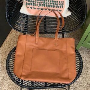 Universal Thread Zip Top Hayden Tote in Cognac EUC